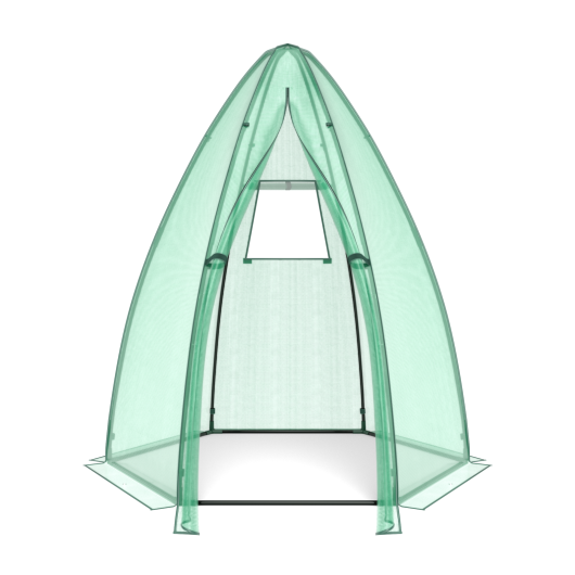 5.5 x 5.5 x 6 Feet Portable Mini Greenhouse with All-Weather PE Cover - Color: Green LuxuryLifeWay Online Store
