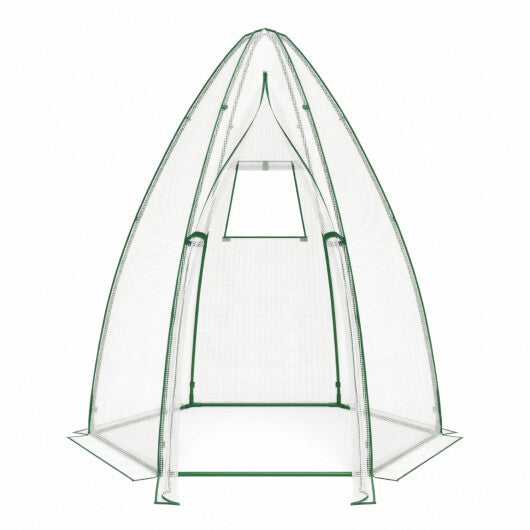 5.5 x 5.5 x 6 Feet Portable Mini Greenhouse with All-Weather PE Cover LuxuryLifeWay Online Store
