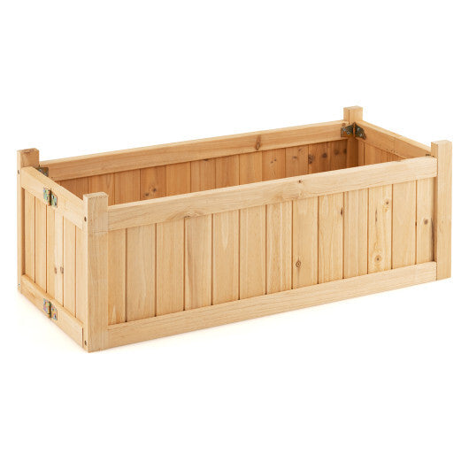 Folding Wooden Raised Garden Bed with Removable Bottom for Herbs Fruits Flowers LuxuryLifeWay Online Store