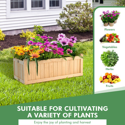 Folding Wooden Raised Garden Bed with Removable Bottom for Herbs Fruits Flowers LuxuryLifeWay Online Store