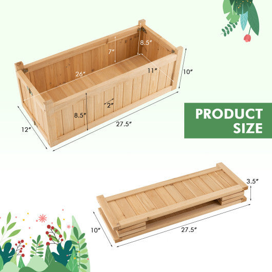 Folding Wooden Raised Garden Bed with Removable Bottom for Herbs Fruits Flowers LuxuryLifeWay Online Store