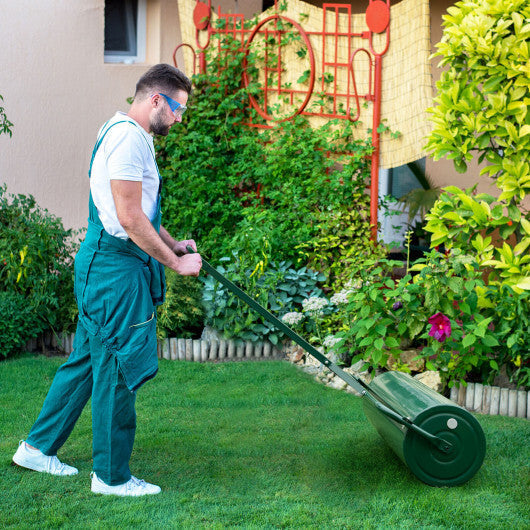 Metal Lawn Roller with Detachable Gripping Handle-Green LuxuryLifeWay Online Store