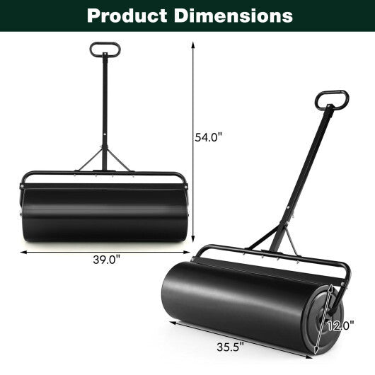 Metal Lawn Roller with Detachable Gripping Handle-Green LuxuryLifeWay Online Store