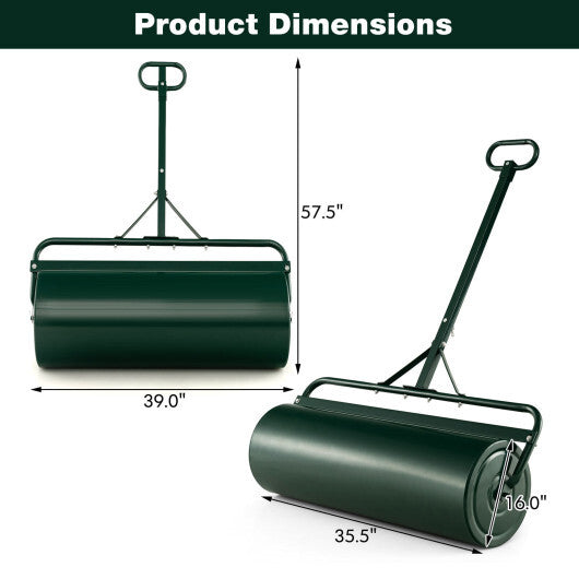 39 Inch Wide Push/Tow Lawn Roller-Green LuxuryLifeWay Online Store