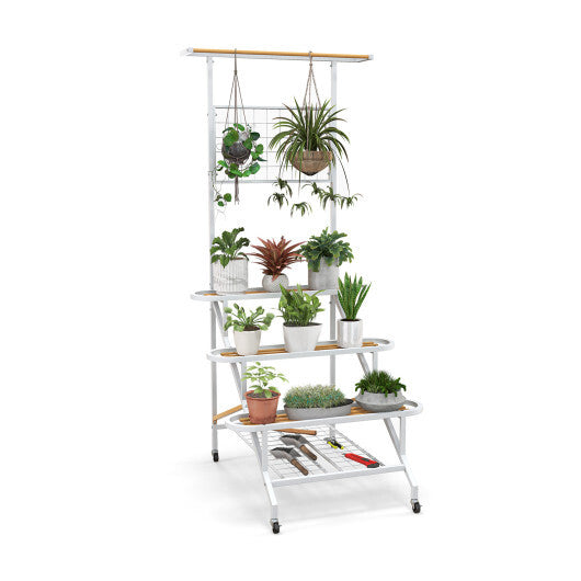 4-Tier Hanging Plant Stand with Hanging Bar LuxuryLifeWay Online Store