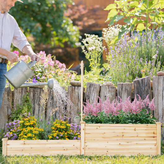 Raised Garden Bed with Trellis-Natural LuxuryLifeWay Online Store