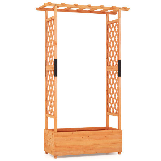 Raised Garden Bed with Arch Trellis-Orange LuxuryLifeWay Online Store