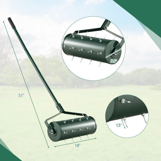 18/21 Inch Manual Lawn Aerator with Detachable Handle Filled with Sand or Stone-21 inches LuxuryLifeWay Online Store