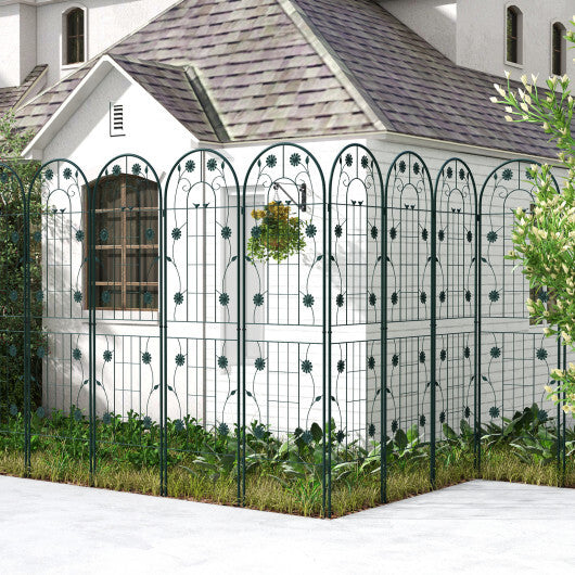 2 Pack 71 x 20 Inch Metal Garden Trellis Rustproof Plant Support for Climbing Plants-Green LuxuryLifeWay Online Store