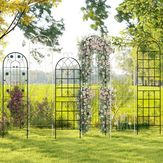 2 Pack 71 x 20 Inch Metal Garden Trellis Rustproof Plant Support for Climbing Plants-Green LuxuryLifeWay Online Store