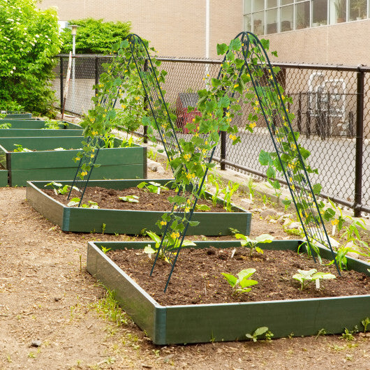 2 Pack 71 x 20 Inch Metal Garden Trellis Rustproof Plant Support for Climbing Plants-Green LuxuryLifeWay Online Store