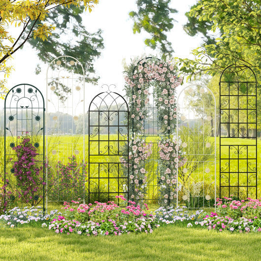 2 Pack 71 x 20 Inch Metal Garden Trellis Rustproof Plant Support for Climbing Plants-Green LuxuryLifeWay Online Store