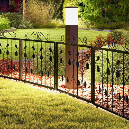Decorative Garden Fence with 8 Panels Animal Barrier-Black LuxuryLifeWay Online Store