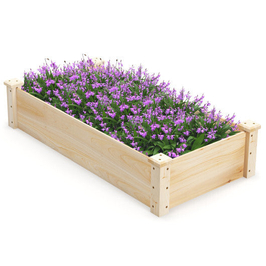 Raised Garden Bed Fir Wood Wooden Square Wood Planter Box for Garden LuxuryLifeWay Online Store
