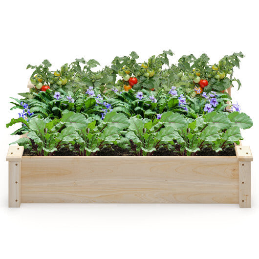 Raised Garden Bed Fir Wood Wooden Square Wood Planter Box for Garden LuxuryLifeWay Online Store