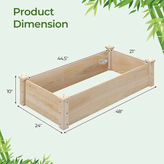 Raised Garden Bed Fir Wood Wooden Square Wood Planter Box for Garden LuxuryLifeWay Online Store