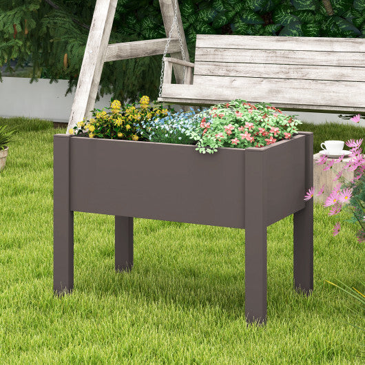 53L Raised Bed Grow Box Self-Watering Planter Box Stand with Water Level Monitor-Coffee LuxuryLifeWay Online Store