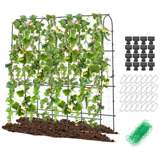 71 x 71 Inch U-Shaped Tall Garden Arched Trellis for Climbing Plants LuxuryLifeWay Online Store