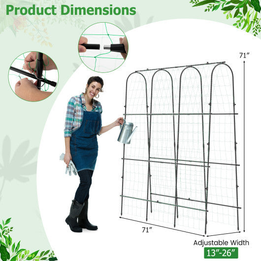 71 x 71 Inch U-Shaped Tall Garden Arched Trellis for Climbing Plants LuxuryLifeWay Online Store