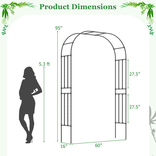 Outdoor Metal Garden Arch Trellis for Climbing Plants Grape Vine Flower LuxuryLifeWay Online Store