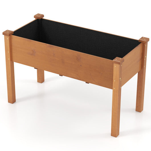 Raised Garden Bed with Legs and Drainage Holes for Backyard-Brown LuxuryLifeWay Online Store