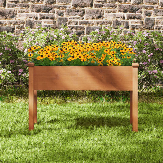 Raised Garden Bed with Legs and Drainage Holes for Backyard-Brown LuxuryLifeWay Online Store