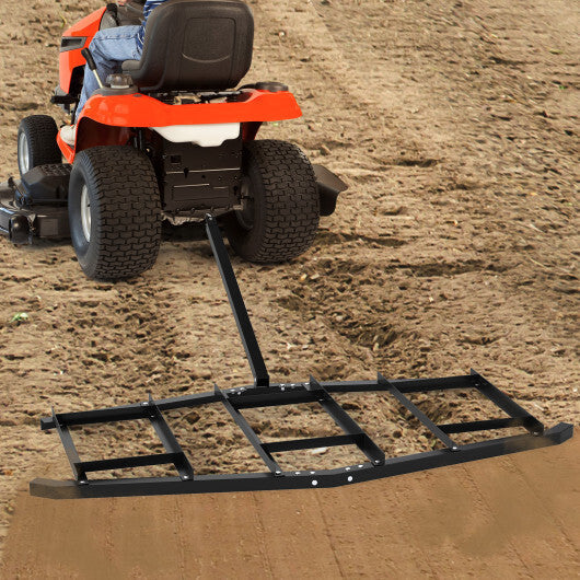 84 inch Wide Driveway Drag Tow Behind Landscape Leveling Rake with Reinforced Bars-Black LuxuryLifeWay Online Store