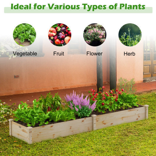 Set of 2 Wooden Vegetable Raised Garden Bed for Backyard-Orange LuxuryLifeWay Online Store