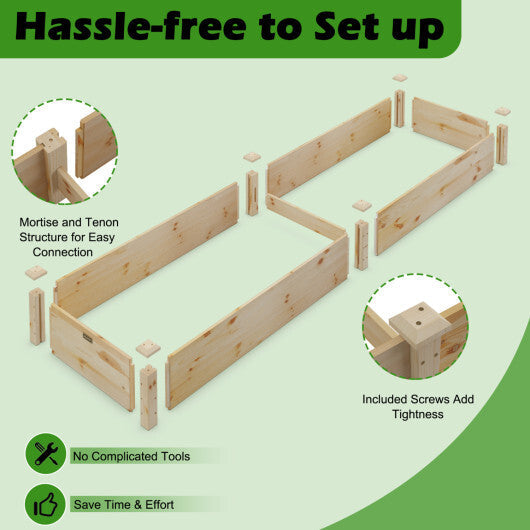Wooden Vegetable Raised Garden Bed for Backyard Patio Balcony LuxuryLifeWay Online Store