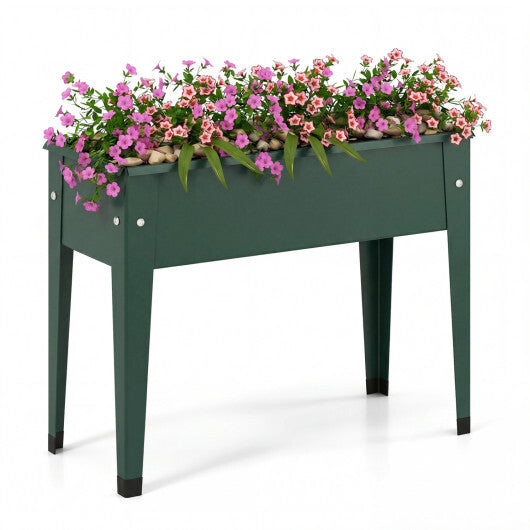Raised Garden Bed Elevated Metal Gardening Box with Legs-Green - Color: Green LuxuryLifeWay Online Store
