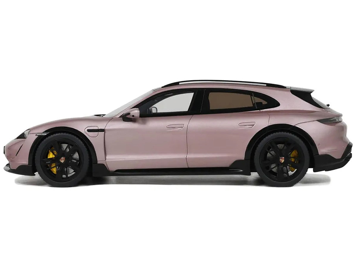 2022 Porsche Taycan Turbo S Cross Turismo Pink Metallic 1/18 Model Car by GT Spirit LuxuryLifeWay Online Store