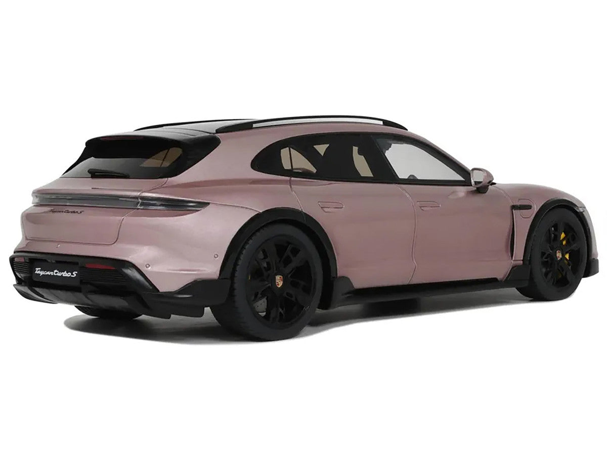 2022 Porsche Taycan Turbo S Cross Turismo Pink Metallic 1/18 Model Car by GT Spirit LuxuryLifeWay Online Store