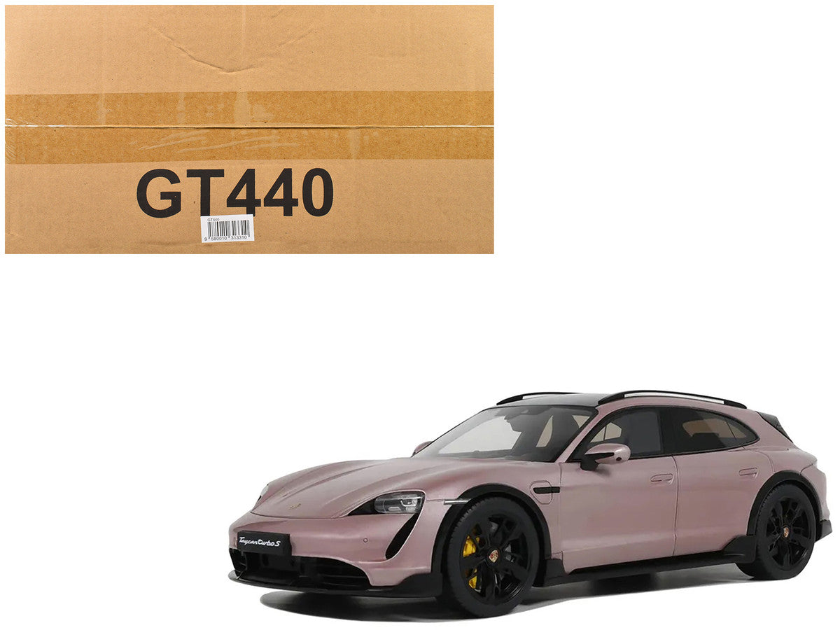 2022 Porsche Taycan Turbo S Cross Turismo Pink Metallic 1/18 Model Car by GT Spirit LuxuryLifeWay Online Store