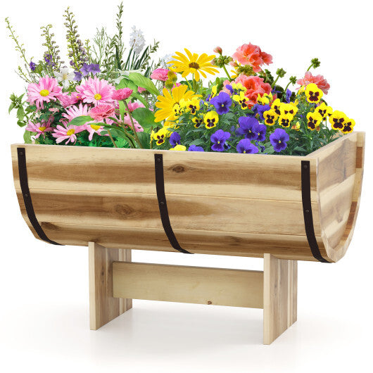 Outdoor Wooden Planter with Legs for Flower Herb Vegetable Fruit LuxuryLifeWay Online Store