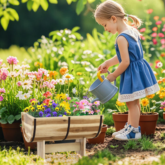 Outdoor Wooden Planter with Legs for Flower Herb Vegetable Fruit LuxuryLifeWay Online Store