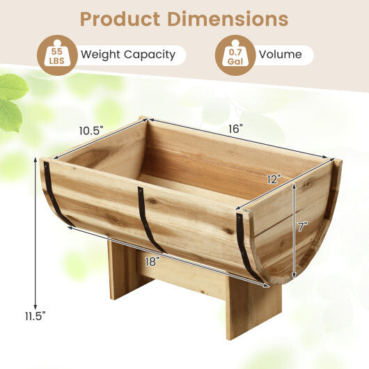 Outdoor Wooden Planter with Legs for Flower Herb Vegetable Fruit LuxuryLifeWay Online Store