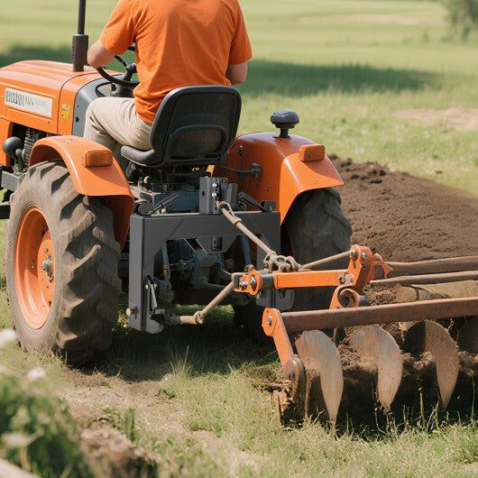 3-Point Quick Hitch with 5 Level Adjustable Bolt for Farming-Orange LuxuryLifeWay Online Store