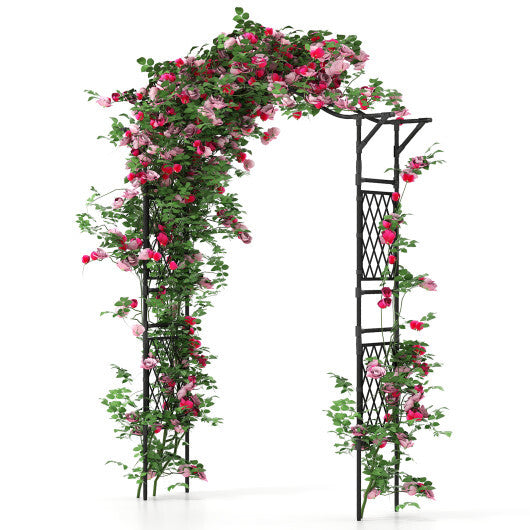67 x 83 Inch Garden Arch Trellis Metal Pergola Arbor for Climbing Plants-Black LuxuryLifeWay Online Store