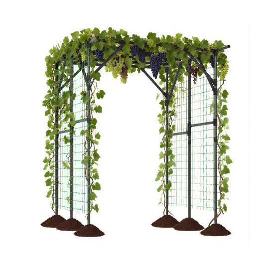 Large Garden Arch Trellis for Climbing Plants Outdoor Grape Vine Support-Black LuxuryLifeWay Online Store