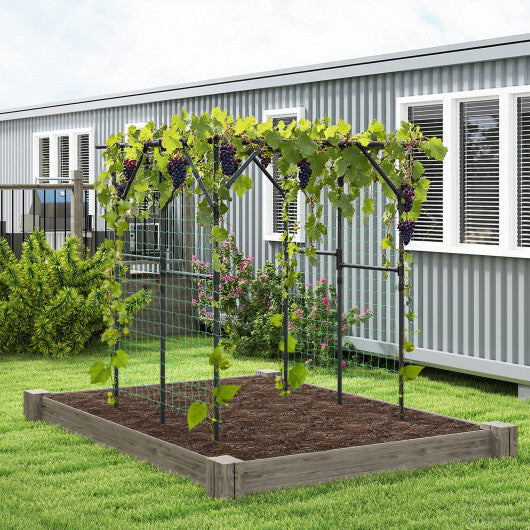 Large Garden Arch Trellis for Climbing Plants Outdoor Grape Vine Support-Black LuxuryLifeWay Online Store