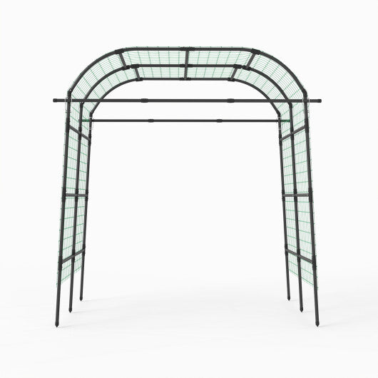 7.5 FT Tall Metal Garden Arch Trellis for Climbing Plants Outdoor-Black LuxuryLifeWay Online Store