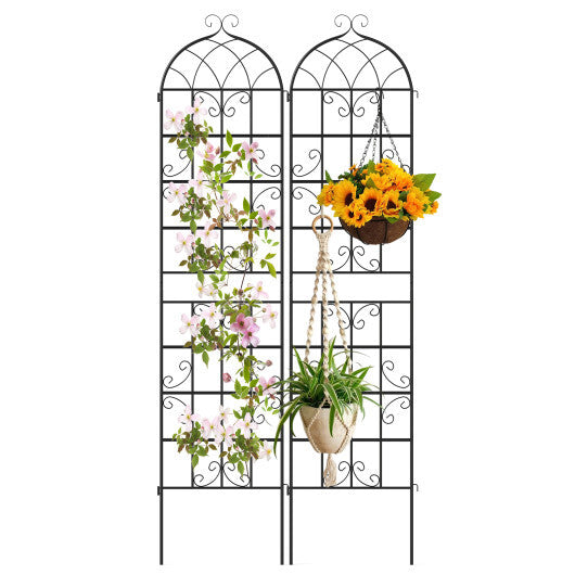 2 Pack 86" x 20" Metal Garden Trellis for Outdoor Climbing Plants LuxuryLifeWay Online Store