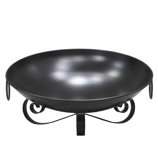 24 Inch Heavy-Duty Metal Fire Pit Bowl Outdoor Wood-Burning Firepit with Handles LuxuryLifeWay Online Store