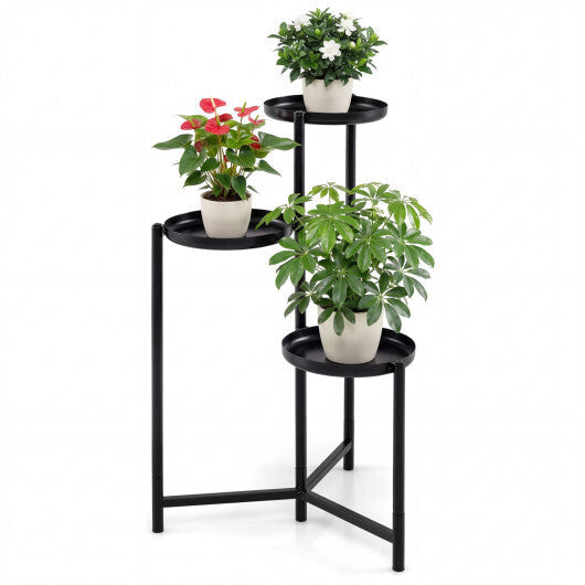 3-Tier Metal Plant Stand Indoor Outdoor Tall Corner Flower Pot Holder Display Rack LuxuryLifeWay Online Store