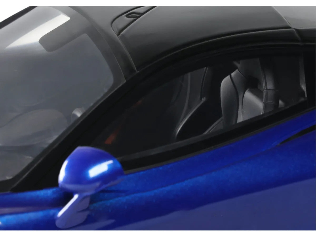 2023 McLaren 750S Coupe Blue Metallic with Black Top 1/18 Model Car by GT Spirit LuxuryLifeWay Online Store