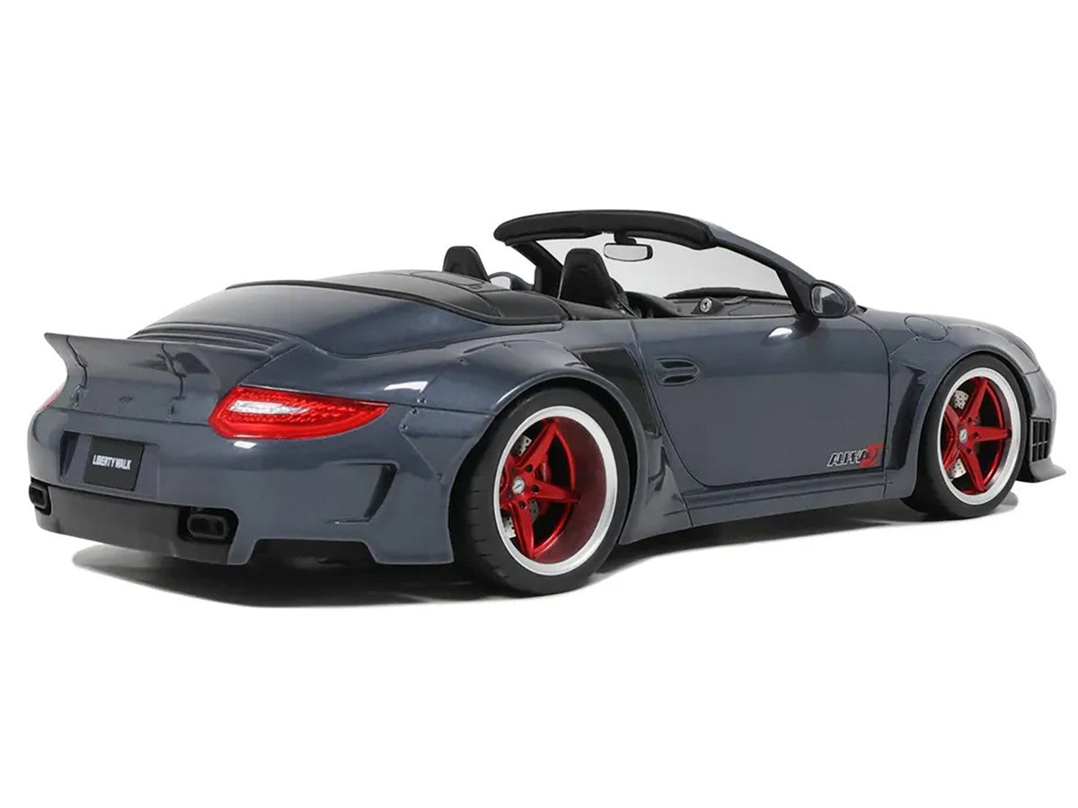 Porsche 911 LB-Works Alpha 9 Gray with Black Hood 1/18 Model Car by GT Spirit LuxuryLifeWay Online Store