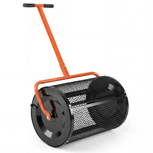 Compost Spreader 24 Inch Peat Moss Spreader Roller with Height-adjustable T-shape Handle-Green LuxuryLifeWay Online Store