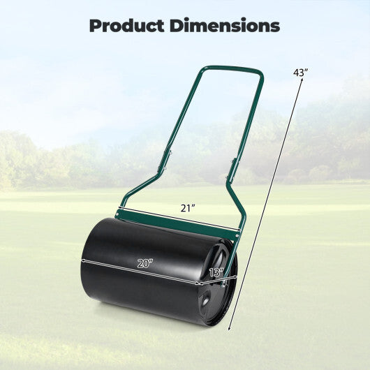 Lawn Roller 12 Gallon Water/Sand Filled Garden Drum Roller with U-shape Handle LuxuryLifeWay Online Store