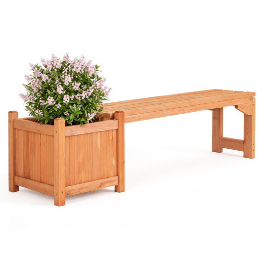 2-in-1 Outdoor Bench with Raised Garden Bed with Spacious Seat and Detachable Bottom Plates-1 Piece LuxuryLifeWay Online Store
