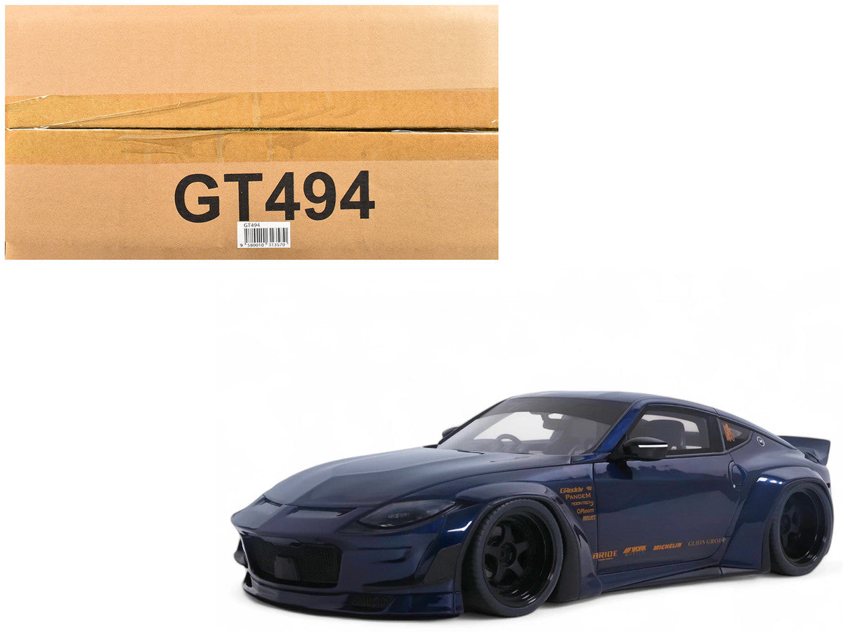 2023 Nissan 400Z by Pandem RHD (Right Hand Drive) Midnight Blue 1/18 Model Car by GT Spirit LuxuryLifeWay Online Store